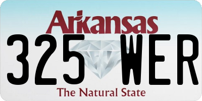 AR license plate 325WER