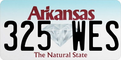AR license plate 325WES