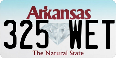 AR license plate 325WET