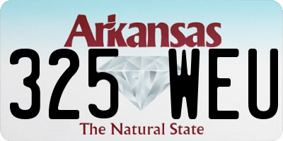 AR license plate 325WEU