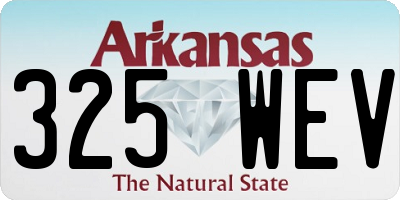AR license plate 325WEV