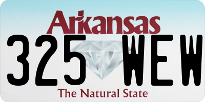 AR license plate 325WEW