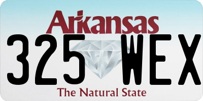 AR license plate 325WEX