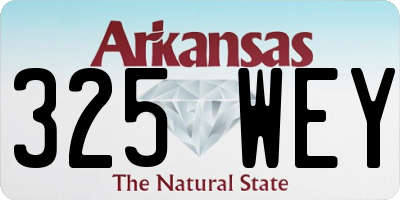 AR license plate 325WEY
