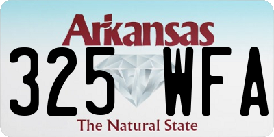 AR license plate 325WFA