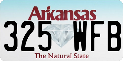 AR license plate 325WFB