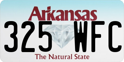 AR license plate 325WFC
