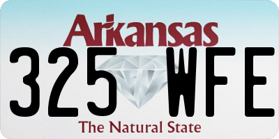 AR license plate 325WFE