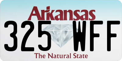 AR license plate 325WFF