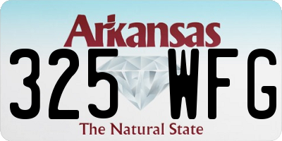 AR license plate 325WFG