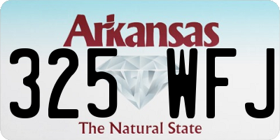 AR license plate 325WFJ