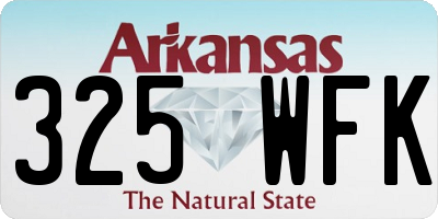 AR license plate 325WFK