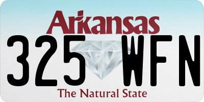 AR license plate 325WFN