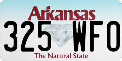 AR license plate 325WFO