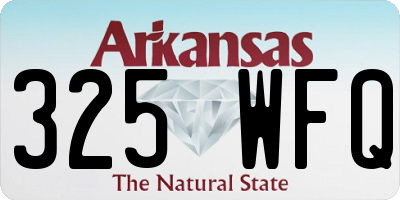 AR license plate 325WFQ
