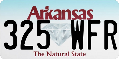 AR license plate 325WFR