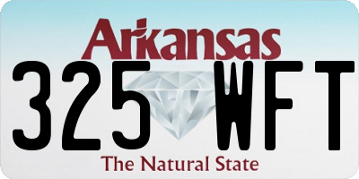 AR license plate 325WFT