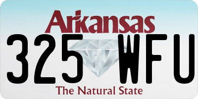 AR license plate 325WFU