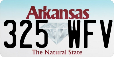 AR license plate 325WFV