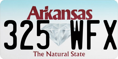 AR license plate 325WFX