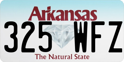 AR license plate 325WFZ