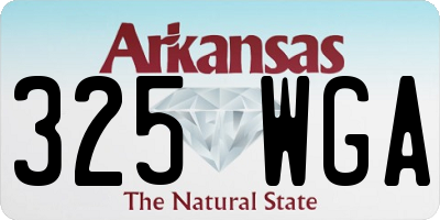 AR license plate 325WGA