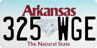 AR license plate 325WGE