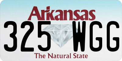 AR license plate 325WGG