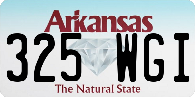 AR license plate 325WGI