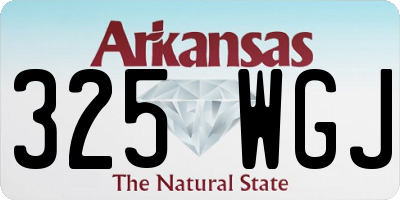 AR license plate 325WGJ
