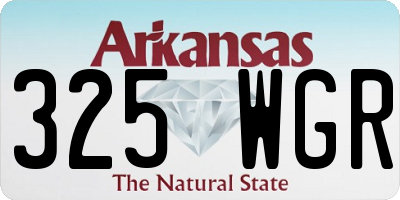 AR license plate 325WGR
