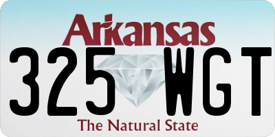 AR license plate 325WGT