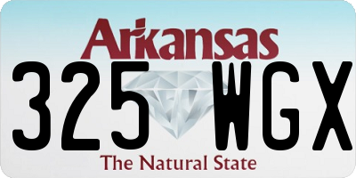 AR license plate 325WGX