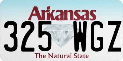 AR license plate 325WGZ