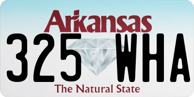 AR license plate 325WHA