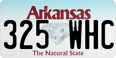 AR license plate 325WHC