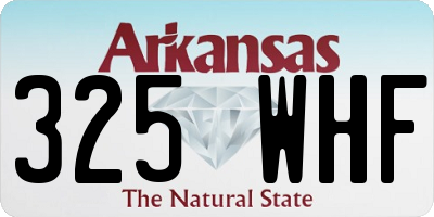 AR license plate 325WHF