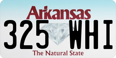 AR license plate 325WHI