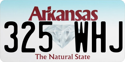 AR license plate 325WHJ