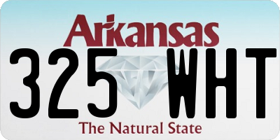 AR license plate 325WHT