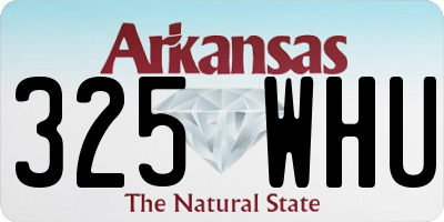AR license plate 325WHU