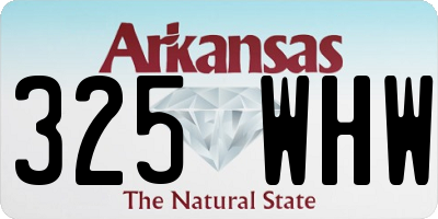 AR license plate 325WHW