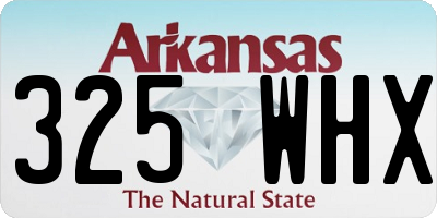 AR license plate 325WHX