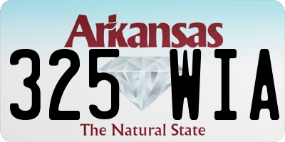 AR license plate 325WIA