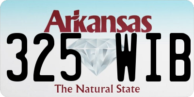 AR license plate 325WIB