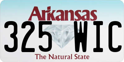 AR license plate 325WIC