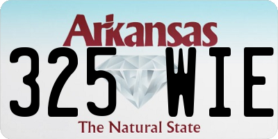 AR license plate 325WIE