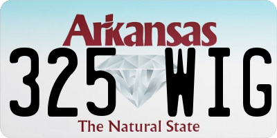 AR license plate 325WIG