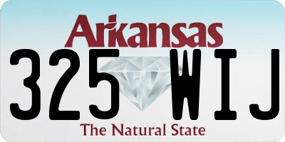 AR license plate 325WIJ