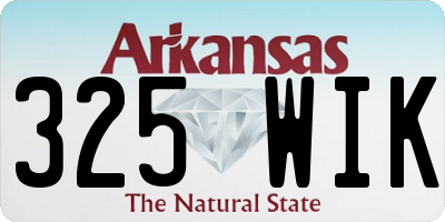AR license plate 325WIK